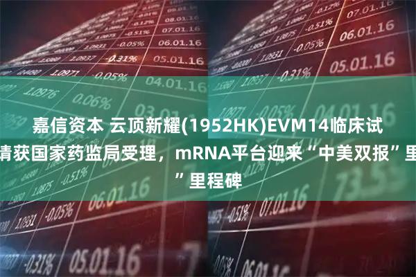 嘉信资本 云顶新耀(1952HK)EVM14临床试验申请获国家药监局受理，mRNA平台迎来“中美双报”里程碑