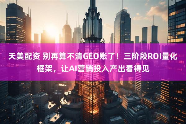 天美配资 别再算不清GEO账了！三阶段ROI量化框架，让AI营销投入产出看得见